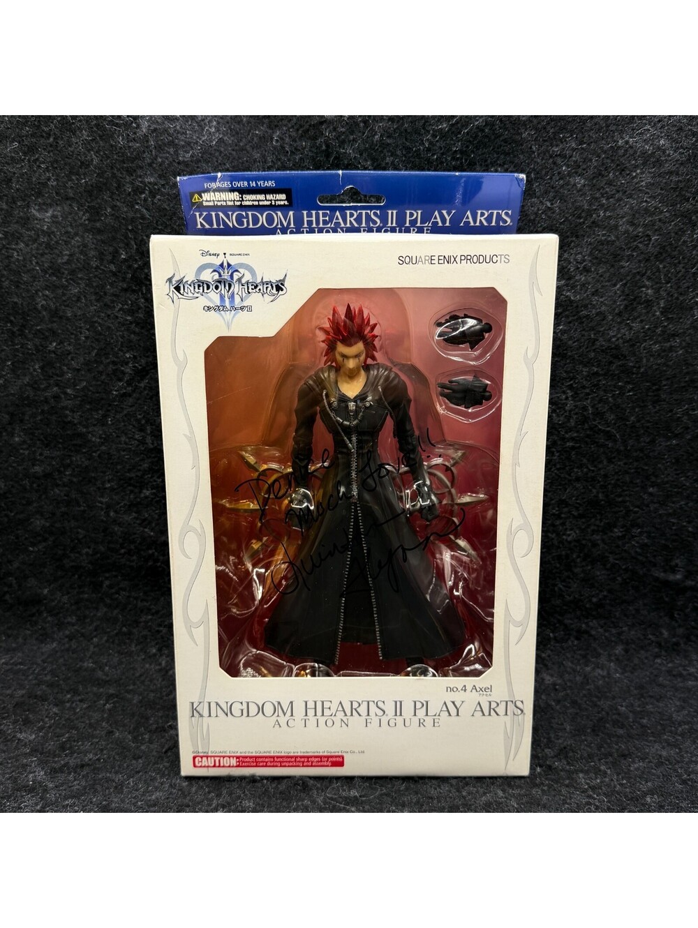 Square Enix Kingdom Hearts 2: Axel Play Arts Action Figure Signed Quinton Flynn